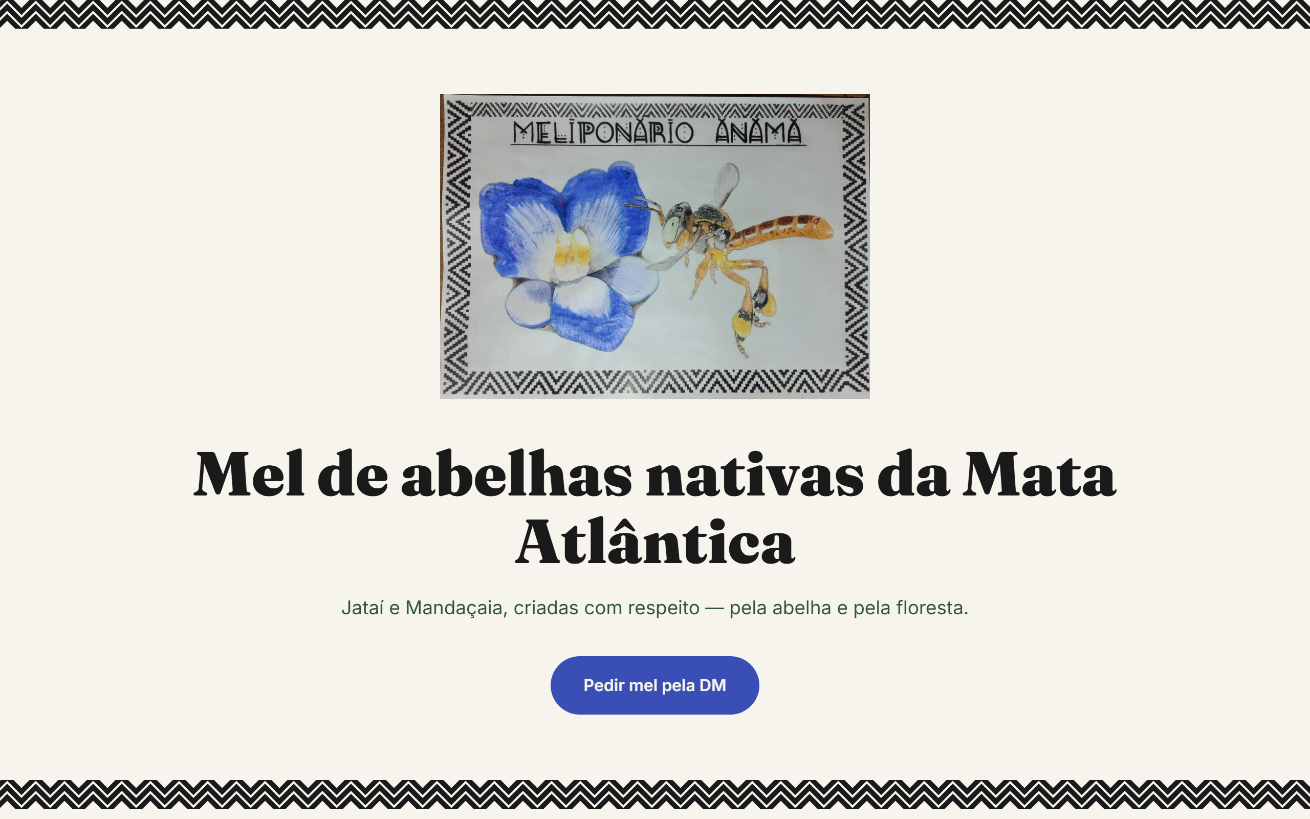 Home do site do Meliponário Ânãmã